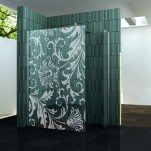 kabiny prysznicowe ze szkła w kolorowe kwiaty
